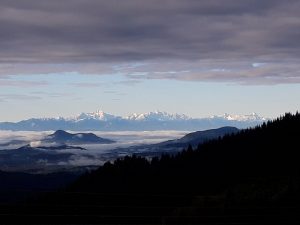 Blick zu den Karawanken